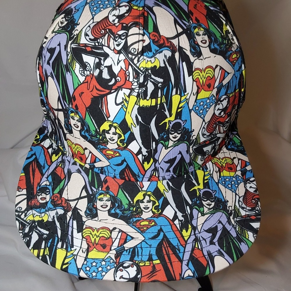 DC Comics Female Super Heroes Snapback Hat Wonder Women Batgirl Supergirl Quinn